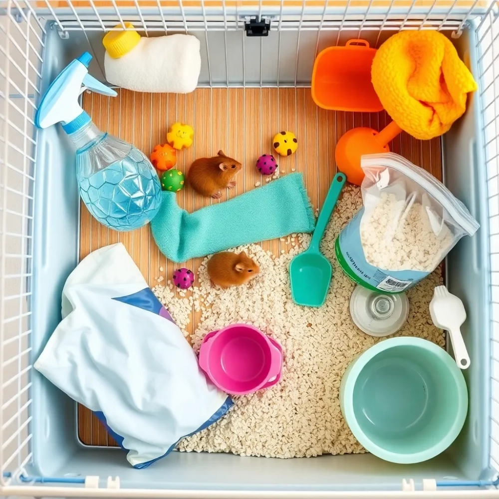 jak sprzątać klatkę chomika