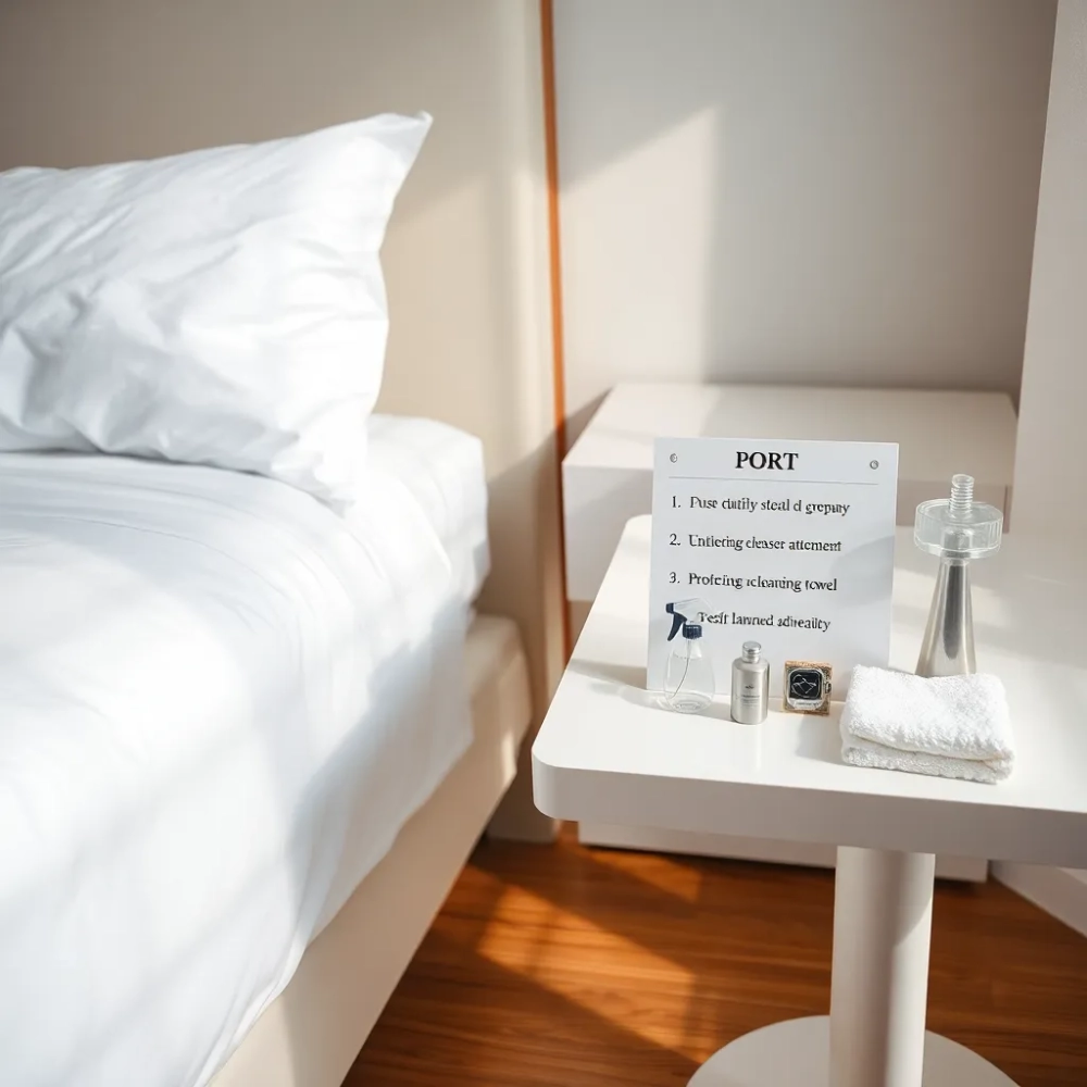 Procedura sprzątania pokoju na czysto w punktach