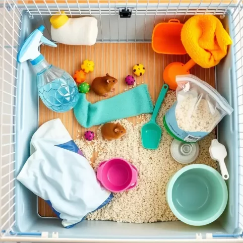 jak sprzątać klatkę chomika