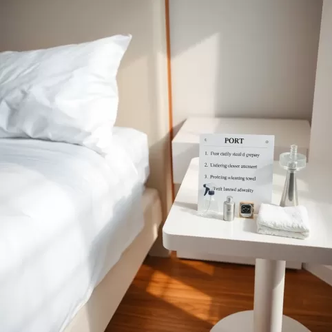 Procedura sprzątania pokoju na czysto w punktach